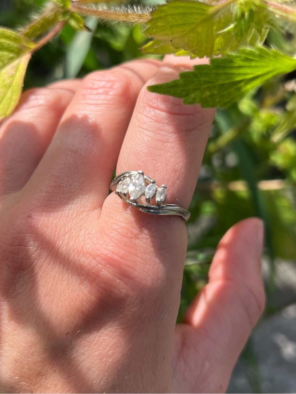 Silver 5 Stone Ring - Picture 3 of 10
